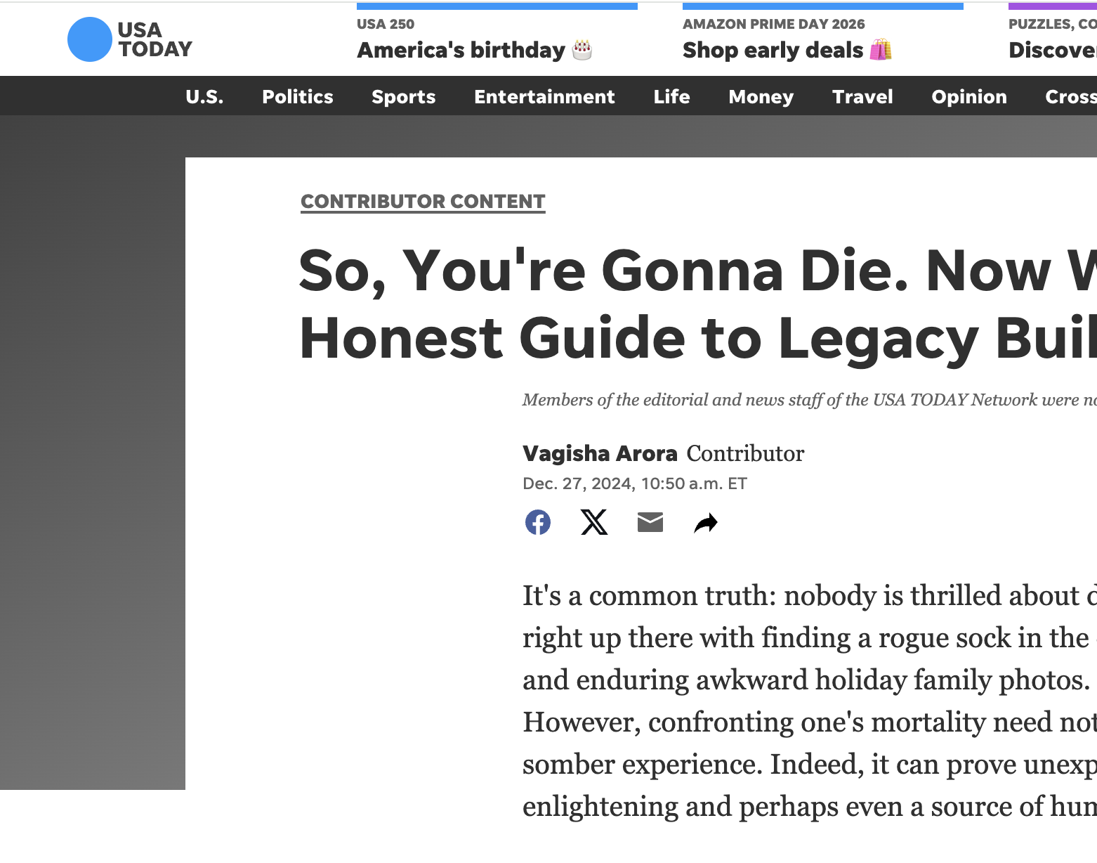 usa today writer